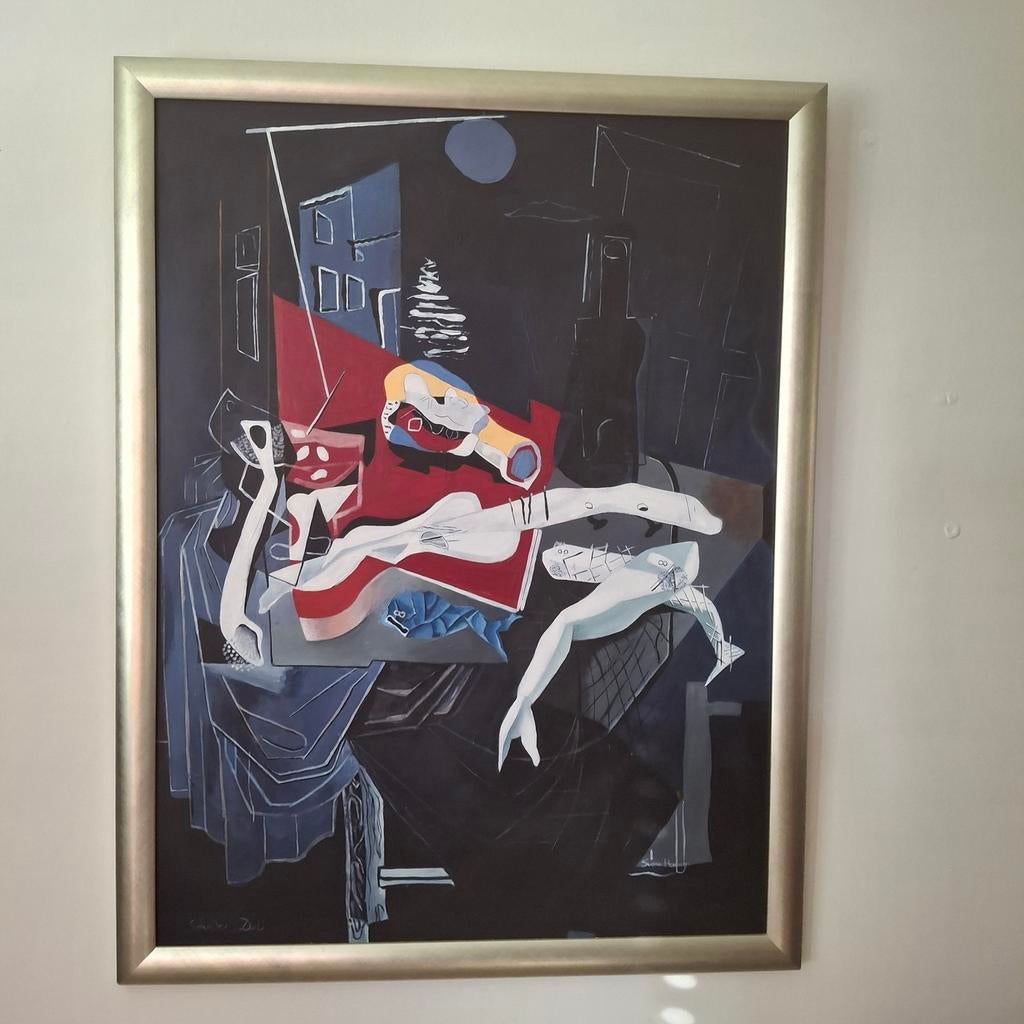 Groot surrealistisch schilderij in stijl van Dalí | Replica, Ophalen of Verzenden