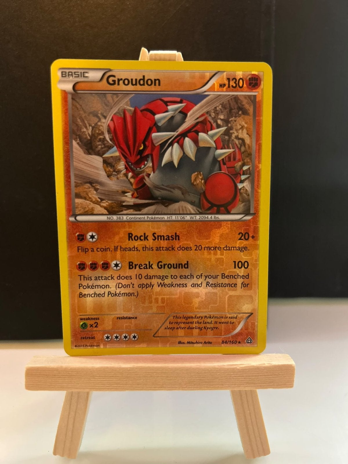 Groudon 84/160 - Primal Clash Reverse Holo, Ophalen of Verzenden, Zo goed als nieuw