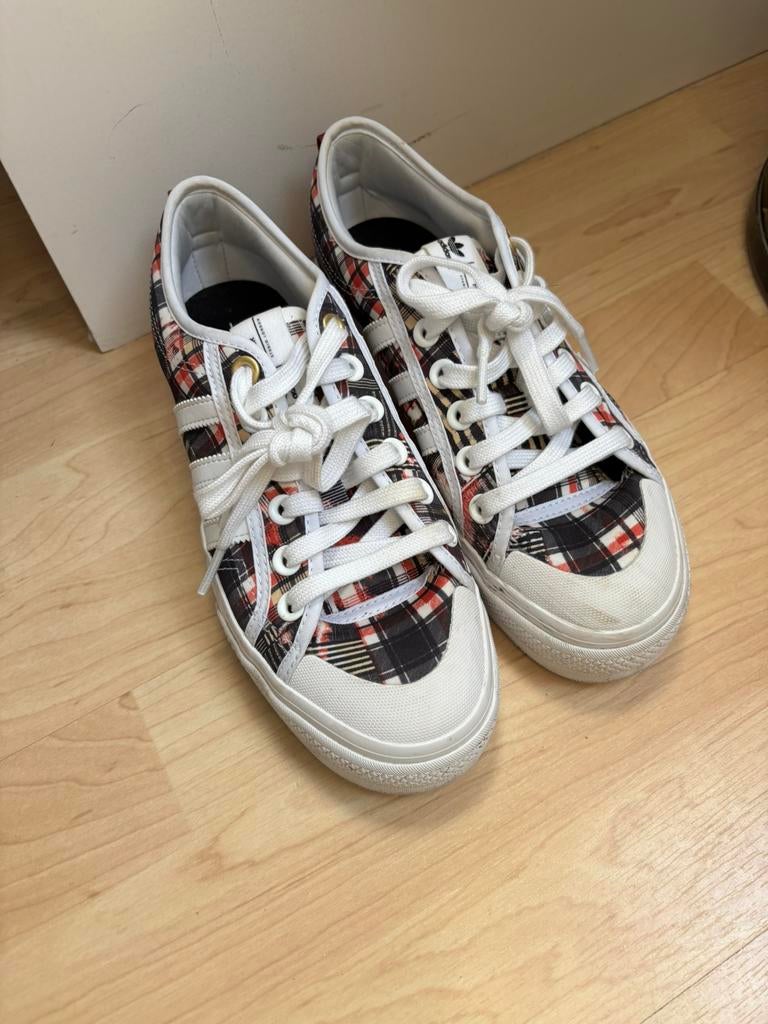 Adidas sneakers, 382/3 platform Nizza, Ophalen of Verzenden, Zo goed als nieuw, Wit, Sneakers of Gympen