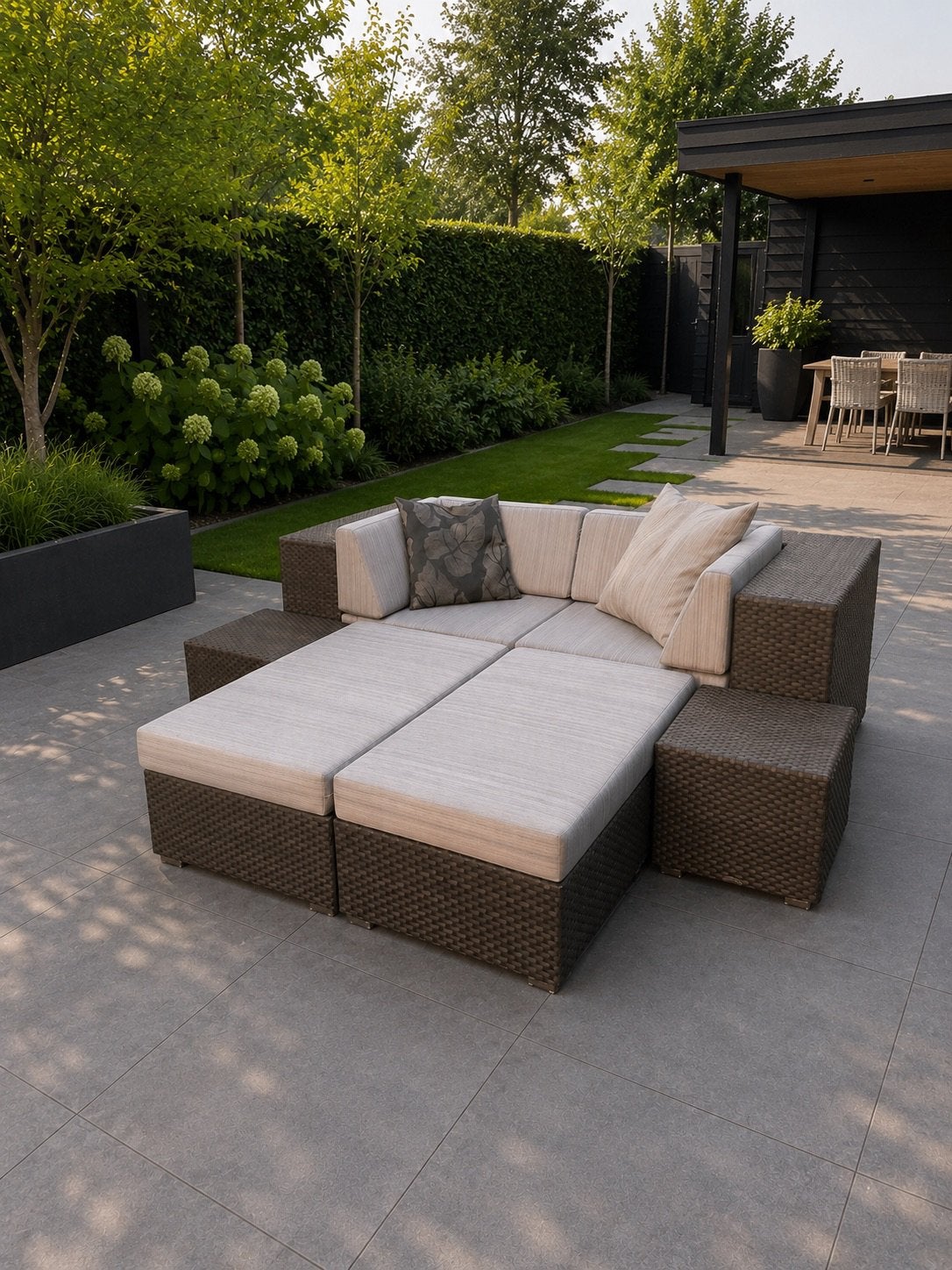 Dedon Loungeset Ligbedden, Ophalen, Zo goed als nieuw, Wicker