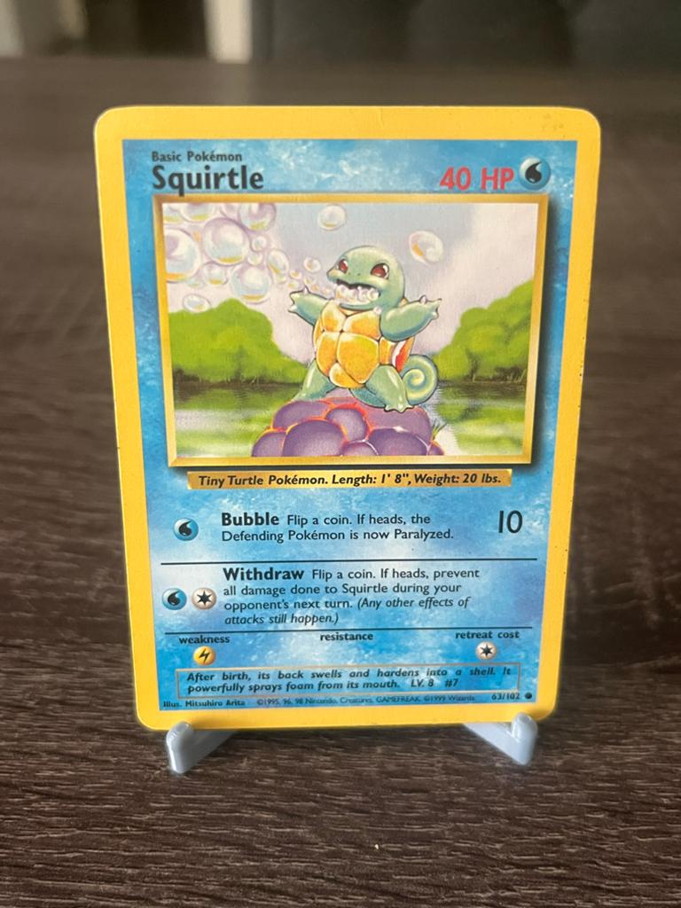 Squirtle (63/102) - Base set - Good, Ophalen of Verzenden, Gebruikt, Losse kaart