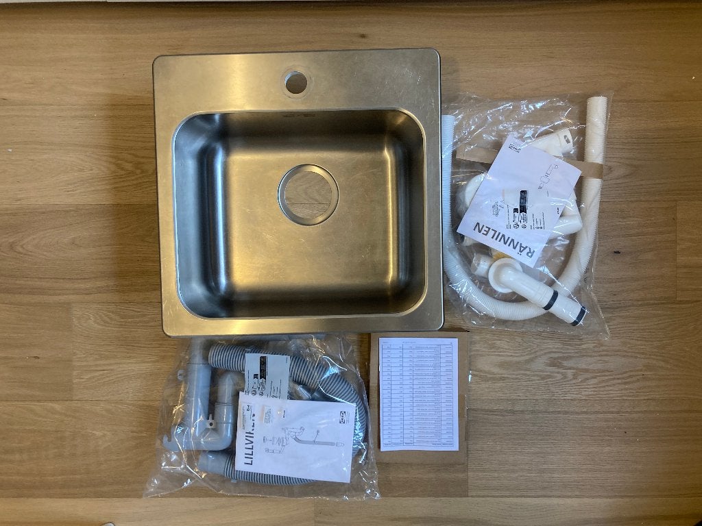 Inbouw spoelbak IKEA Langudden (46x46 cm), Ophalen, Zo goed als nieuw
