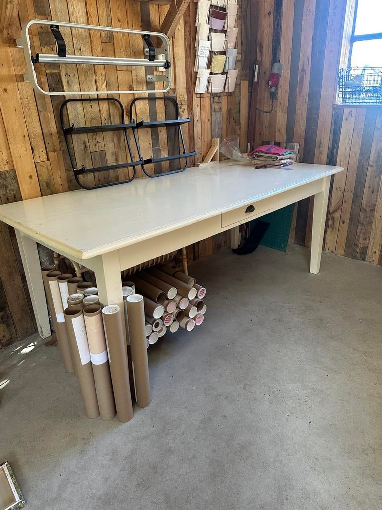 Tafel 90x200, Huis en Inrichting, Tafels | Eettafels, Ophalen, 200 cm of meer, 50 tot 100 cm, Zo goed als nieuw