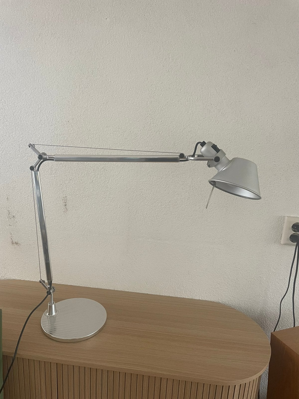 Tolomeo staande bureaulamp, matzilver, Ophalen, Bureaulamp, Zo goed als nieuw, 64 cm