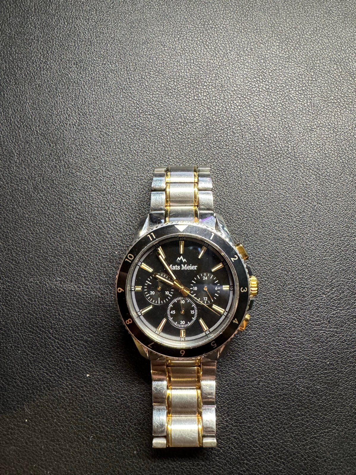 Mats Meier Chronograaf Herenhorloge - Zilver/Goud, Gebruikt, Staal, Polshorloge, Ophalen
