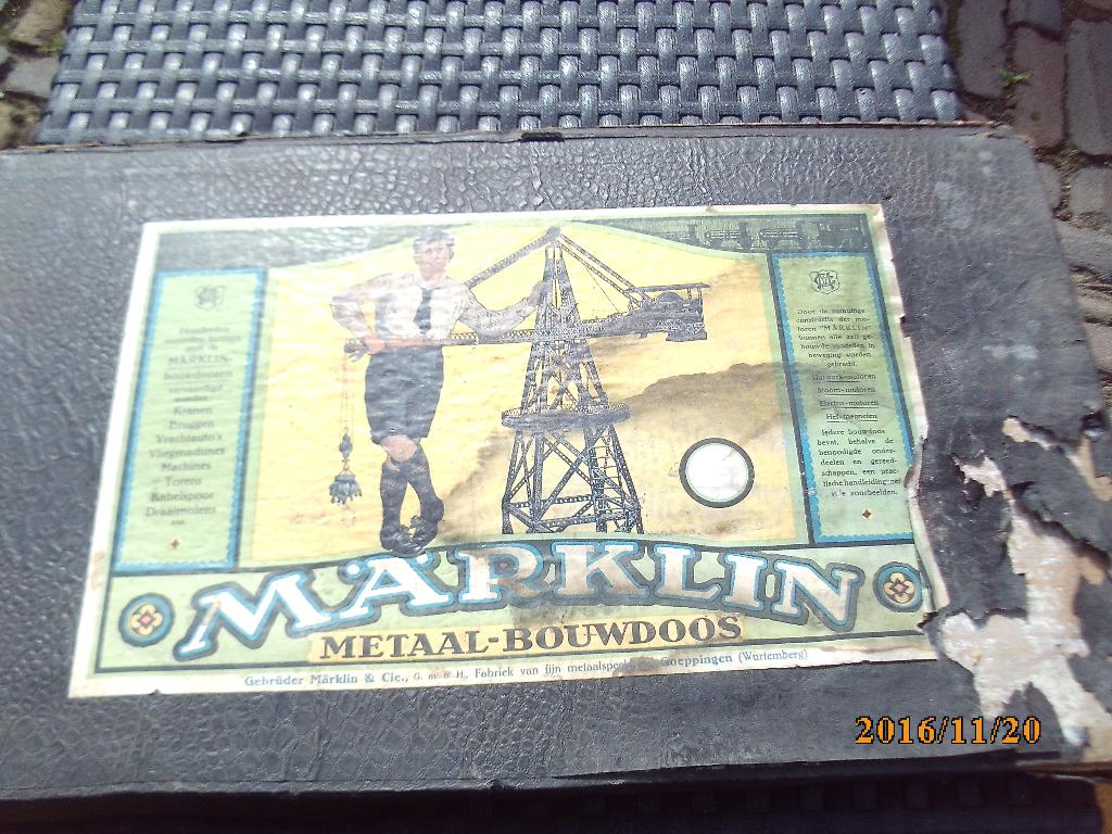 Märklin 1920 /25 Metaal bouwdoos ongenummerd compleet antiek, Ophalen of Verzenden