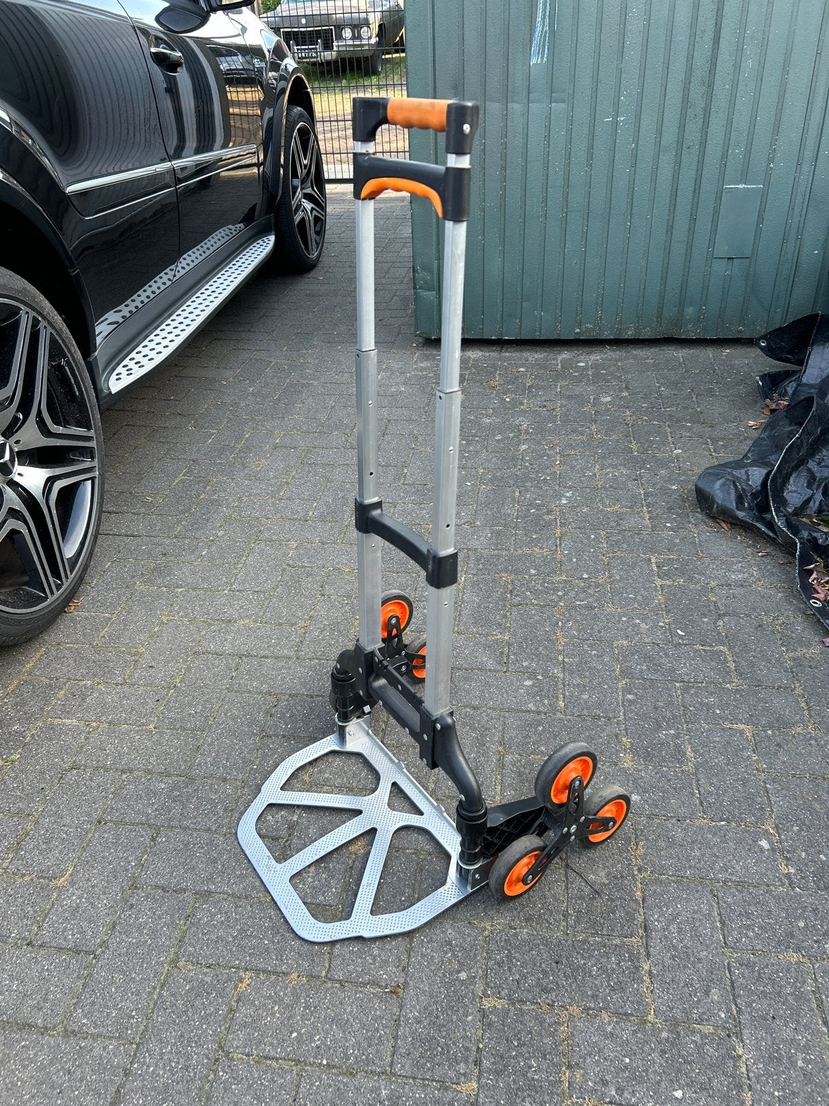 Opvouwbare steekwagen met trapklimwielen, Ophalen of Verzenden, Gebruikt