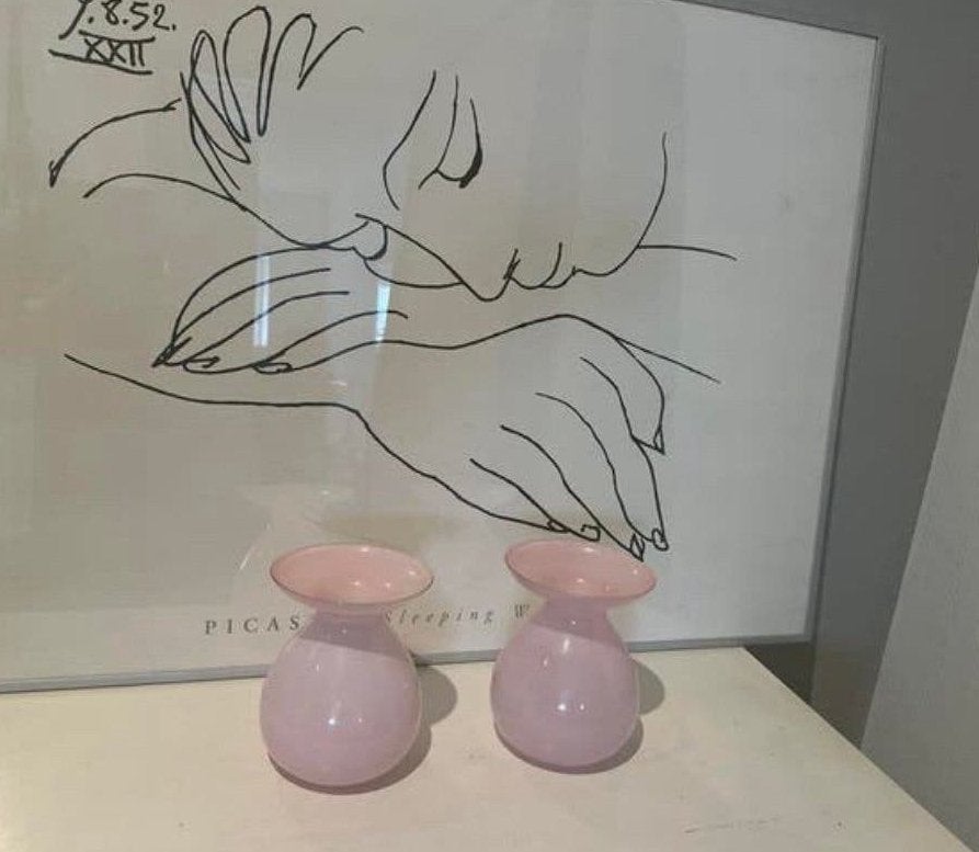 IKEA diablo vaas roze Barbro wesslander en Pia amsell 2 keer, Ophalen of Verzenden, Zo goed als nieuw, Roze