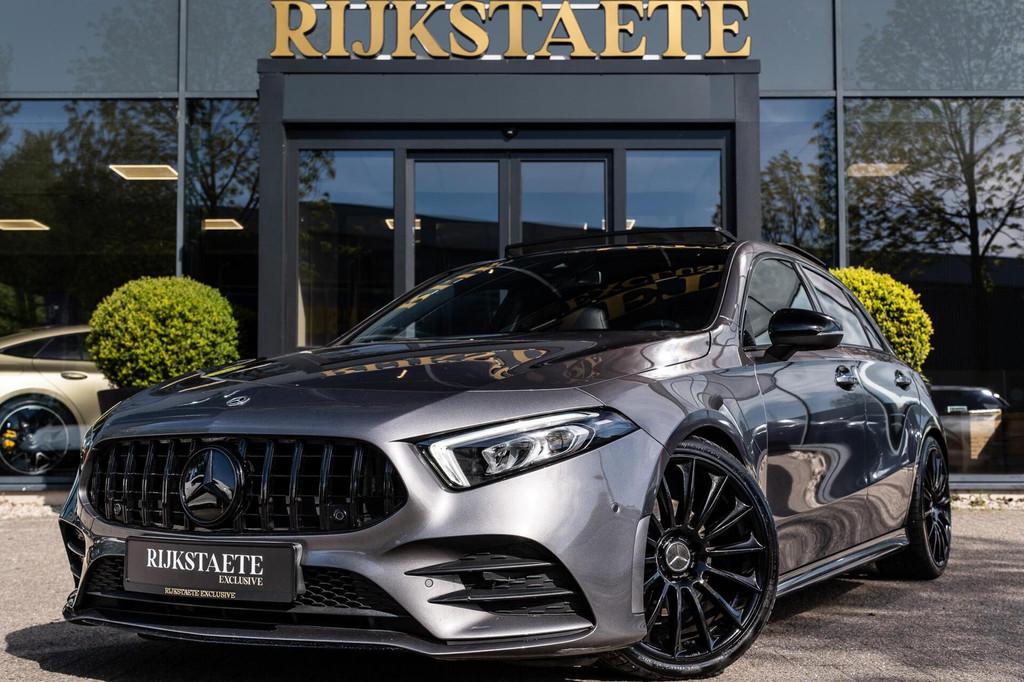 Mercedes-Benz A-klasse A200 AMG Line|PANO|BURMESTER|SFEER., Gebruikt, 4 cilinders, 163 pk, 19 km/l