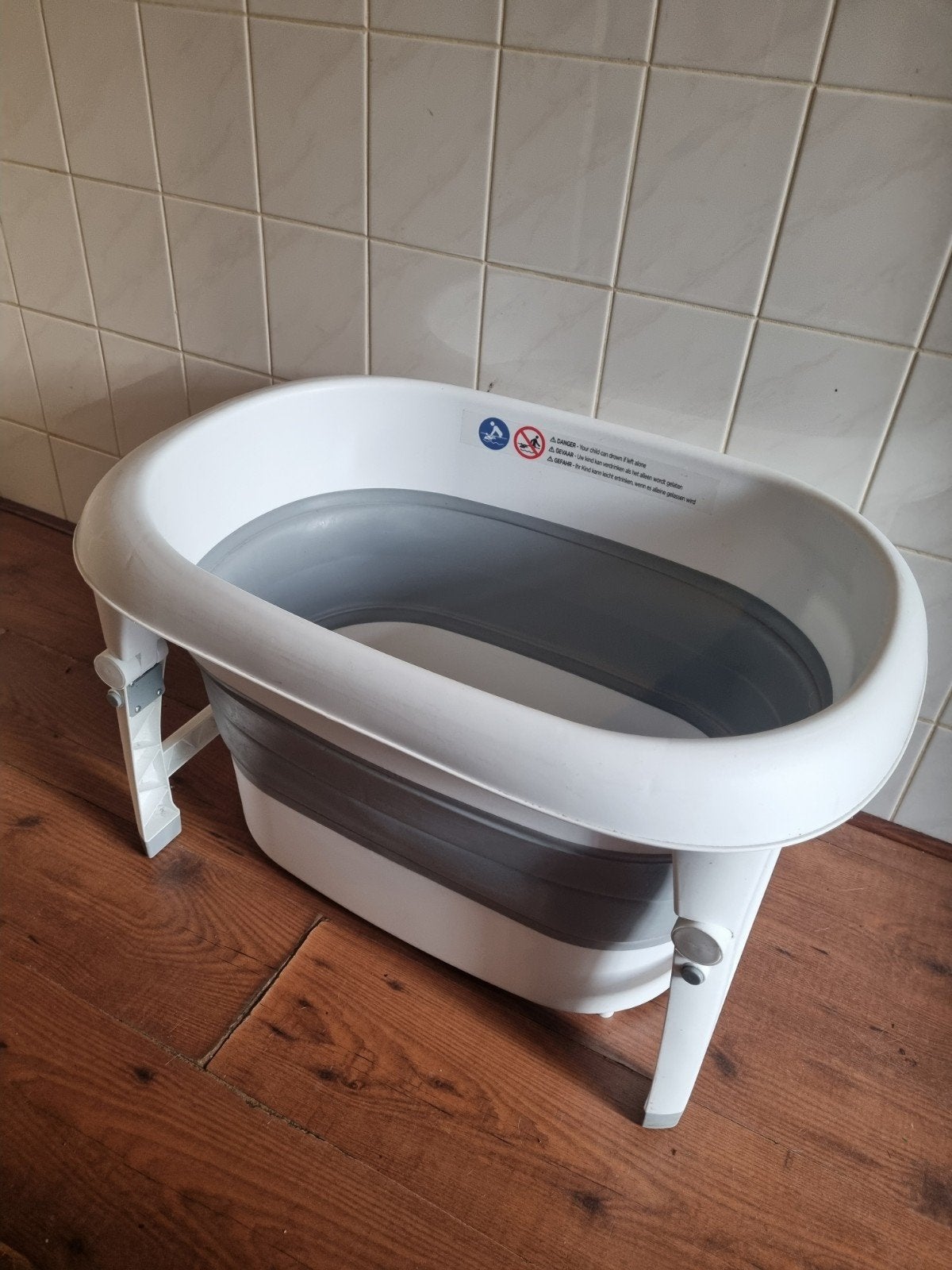 Opvouwbaar babybadje xl met badzitje - Puck, Ophalen, Zo goed als nieuw, Badje