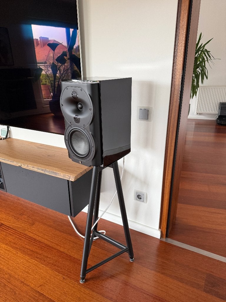 Perlisten R4b 2x als nieuw, met doos, Audio, Tv en Foto, Zo goed als nieuw, 120 watt of meer, Front, Rear of Stereo speakers, Ophalen