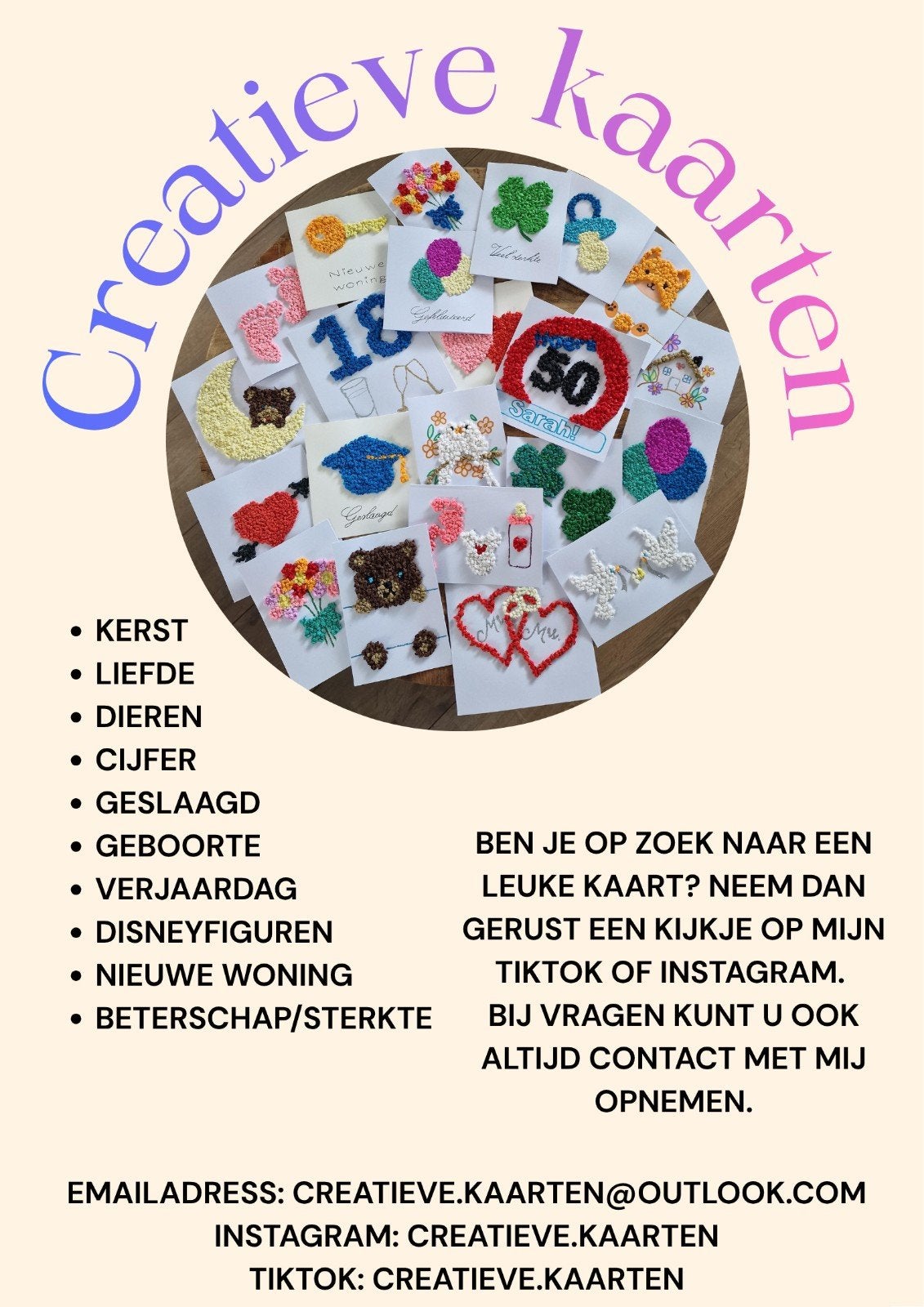 Creatieve kaarten, Hobby en Vrije tijd, Ophalen of Verzenden, Overige thema's, Overige typen