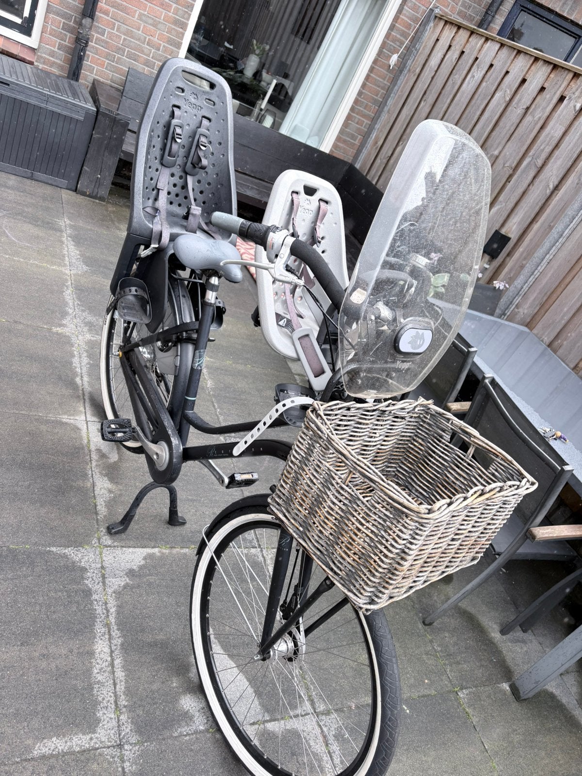Nette moederfiets, 2 zitjes, 53 tot 56 cm, Mandje, Zo goed als nieuw