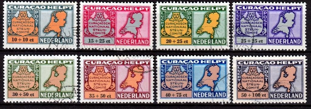 Curaçao NVPH LP53/60, Ophalen of Verzenden, Gestempeld