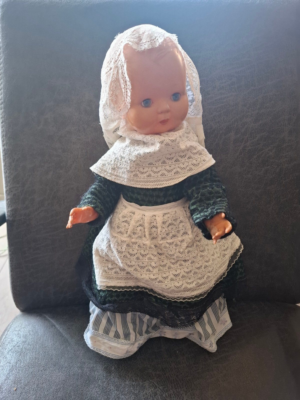 Vintage pop in klederdracht - 40 cm, Verzamelen, Ophalen of Verzenden, Gebruikt, Pop