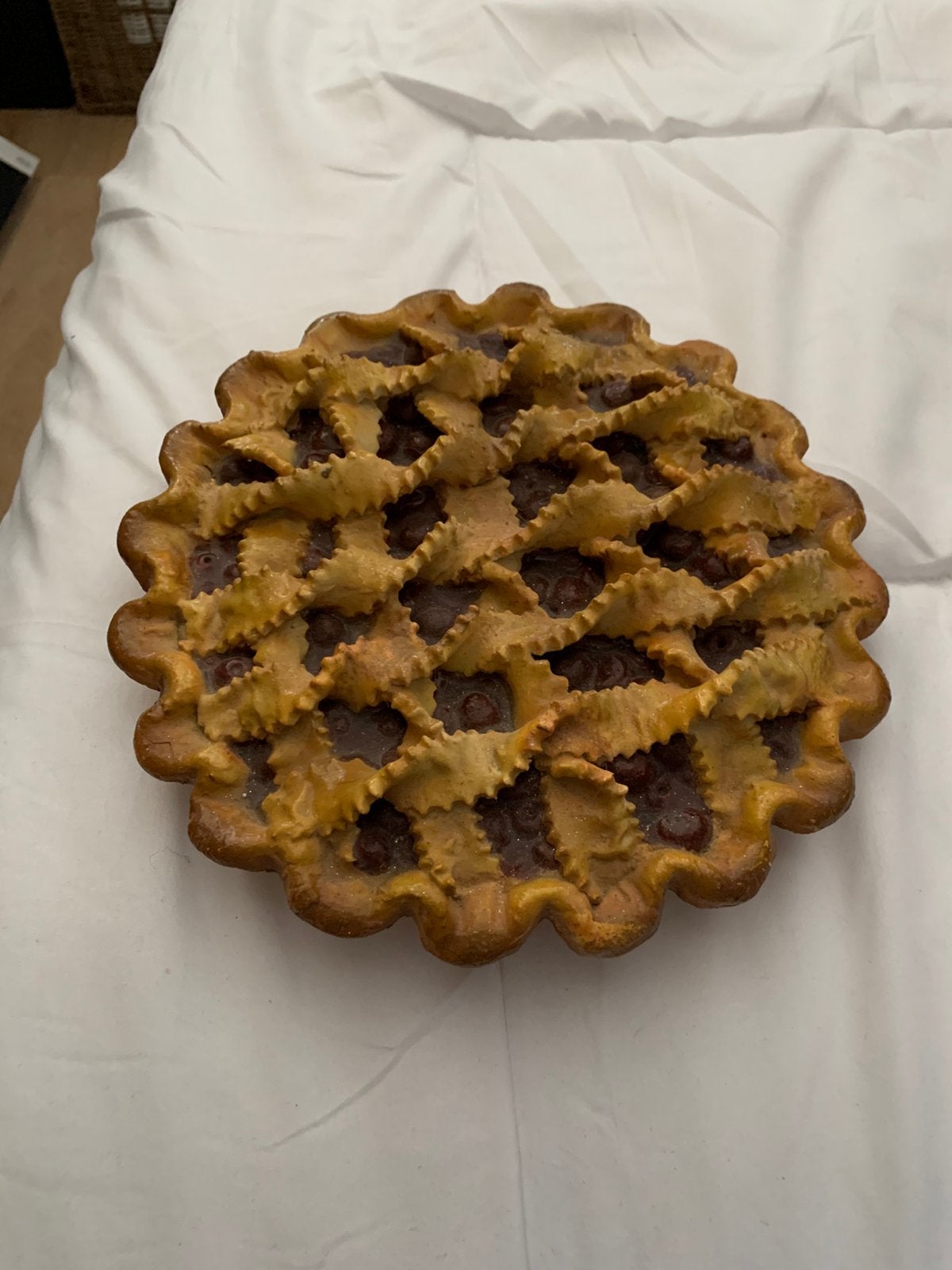 Decoratie appeltaart, Ophalen