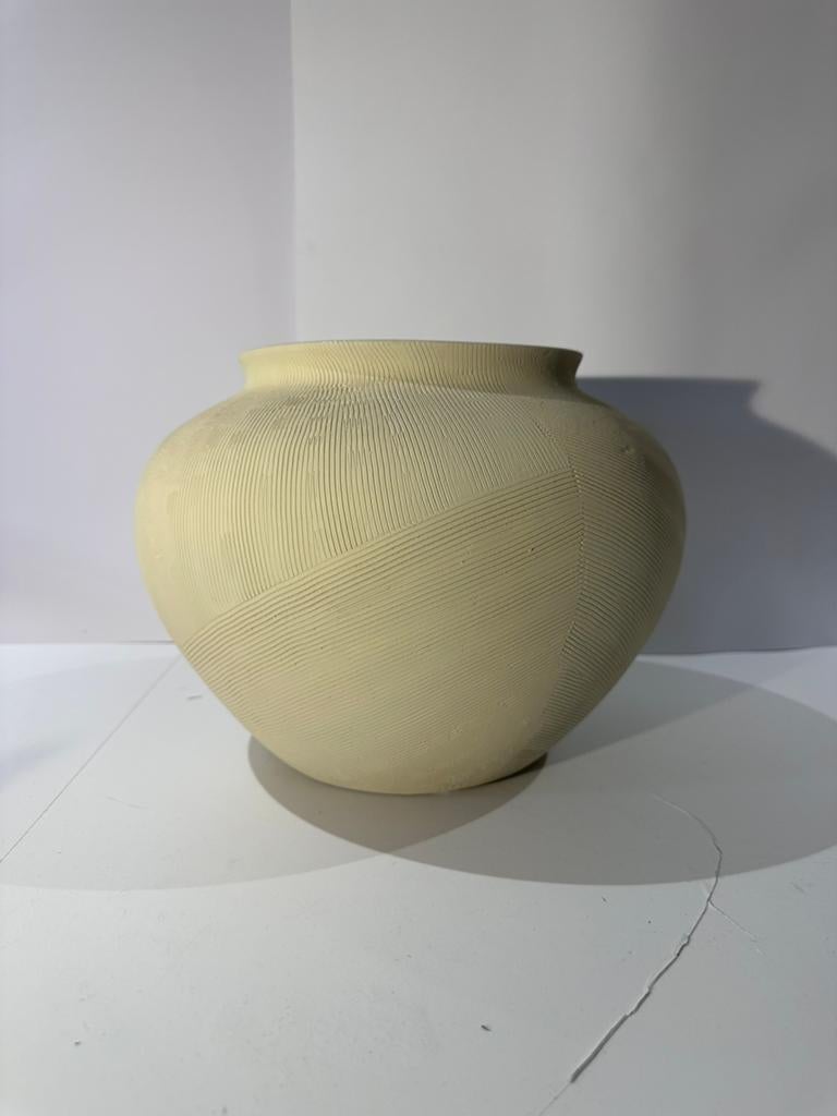 Riviera Maison Vaas Bergerac Beige Aardewerk 21 cm hoog, Ophalen of Verzenden