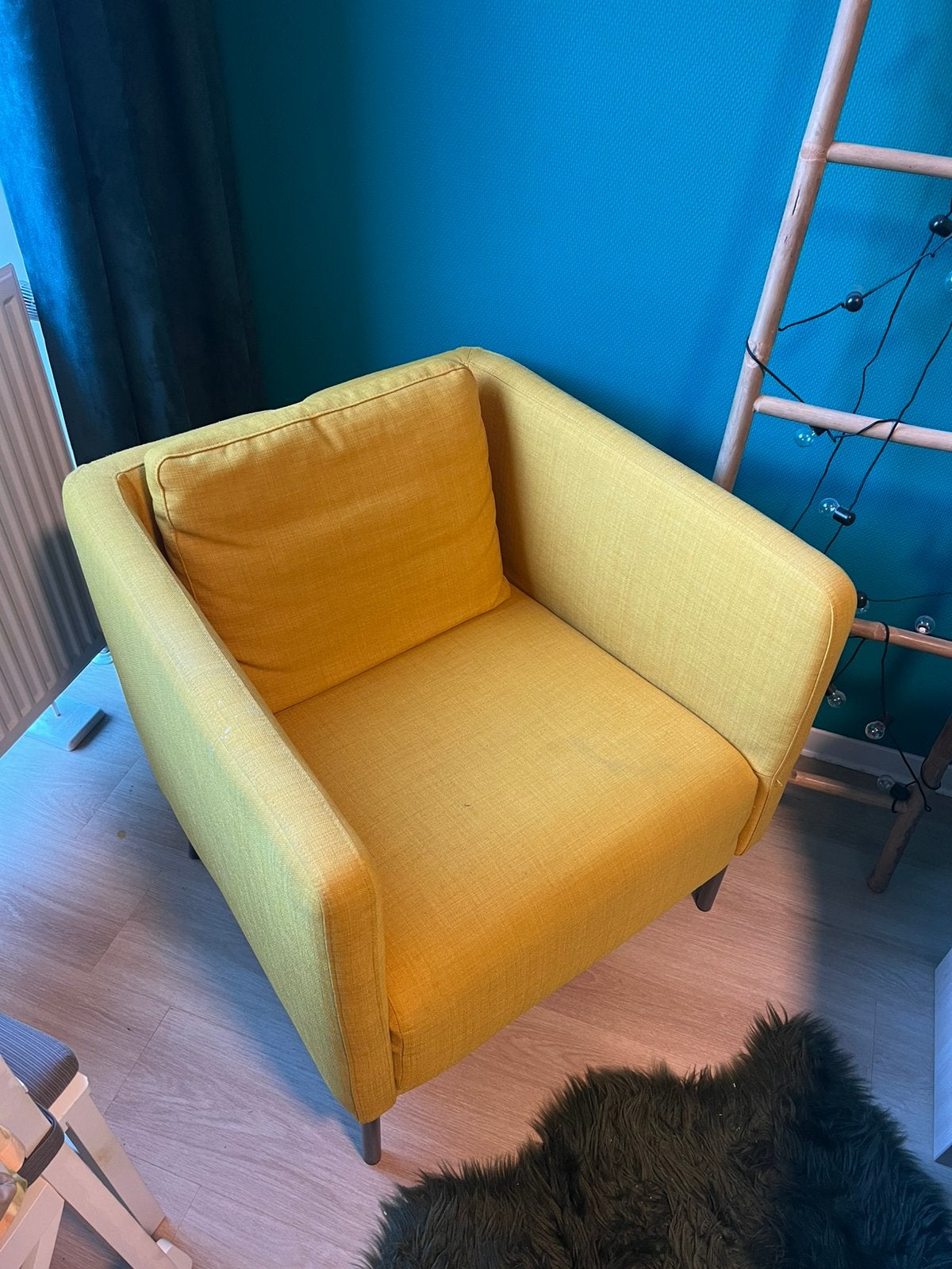 IKEA Ekerö fauteuil geel, Ophalen, Gebruikt, 75 tot 100 cm, Geel