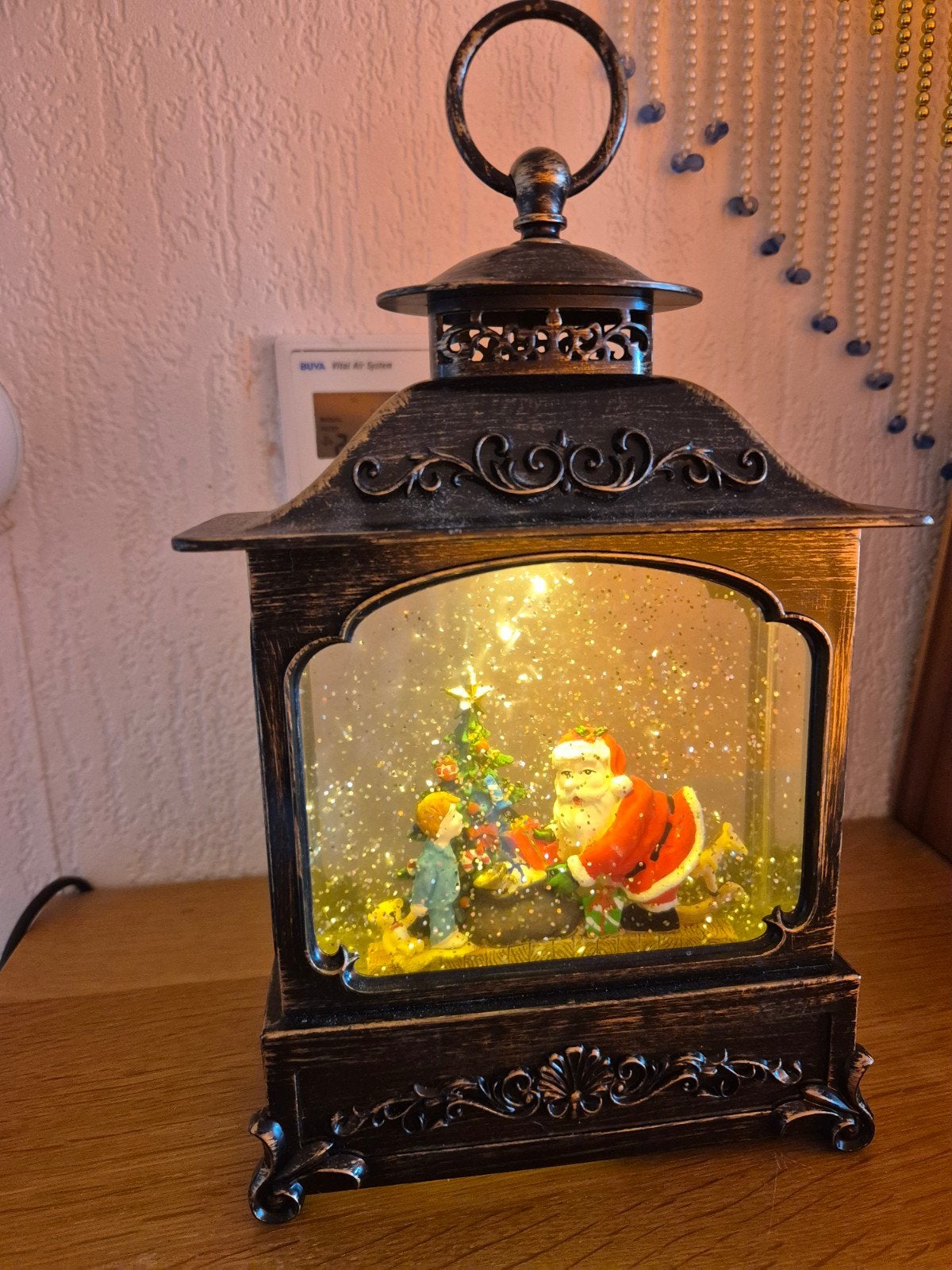 kerst lantaarn met licht, Ophalen of Verzenden, Zo goed als nieuw