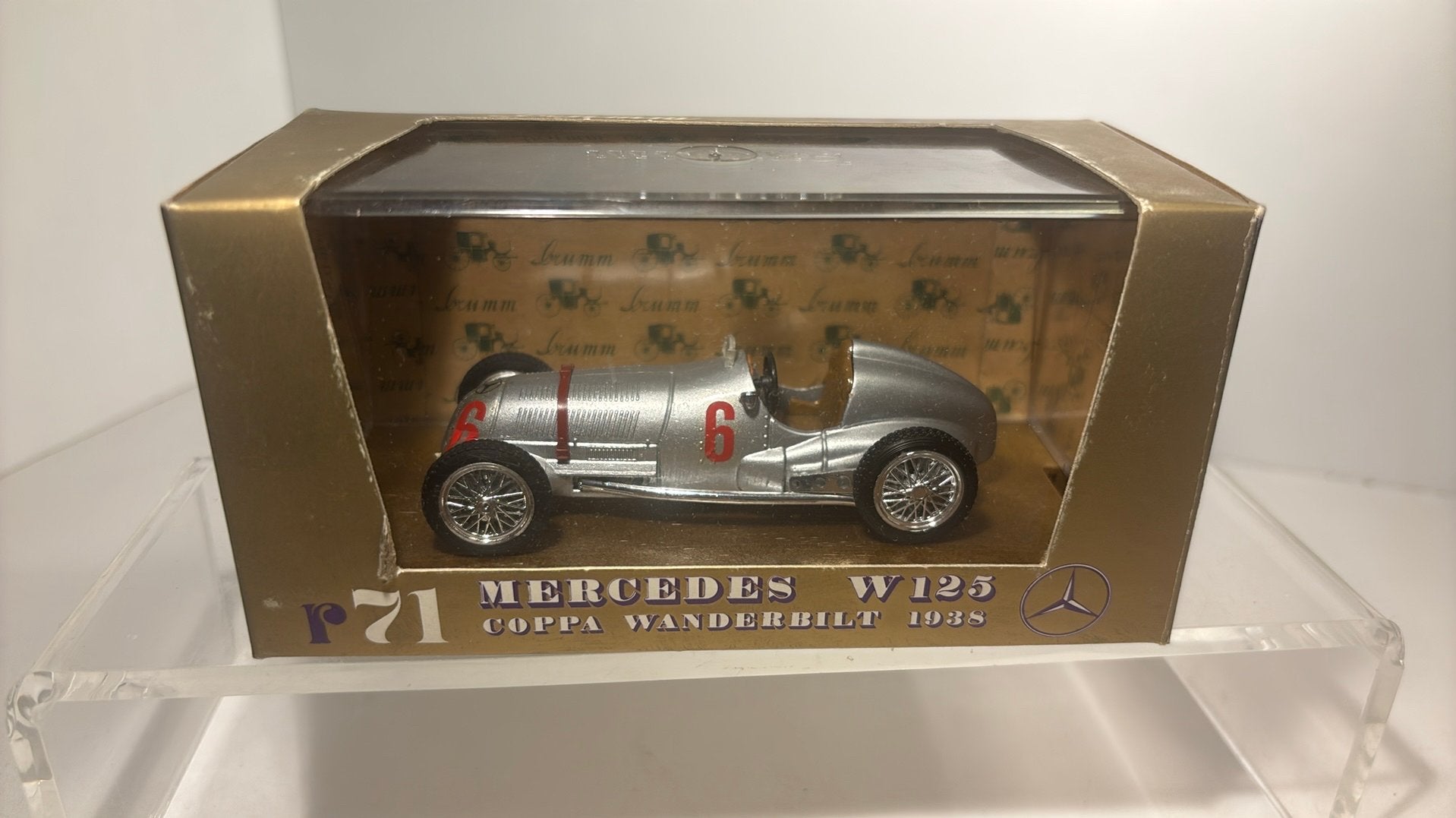 Mercedes w125 coppa wanderbilt 1938 brumm 1.43, Overige merken, Auto, Ophalen of Verzenden, A