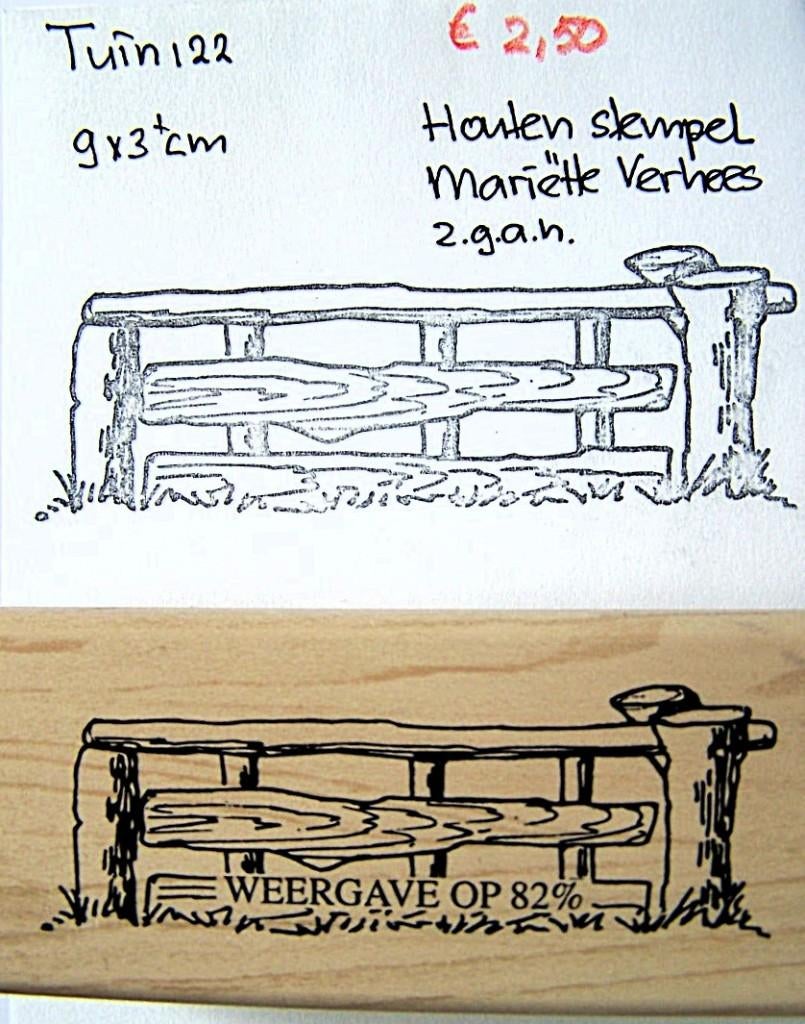 Tuin 122 Houten stempel, Ophalen of Verzenden, Zo goed als nieuw, Houten stempel