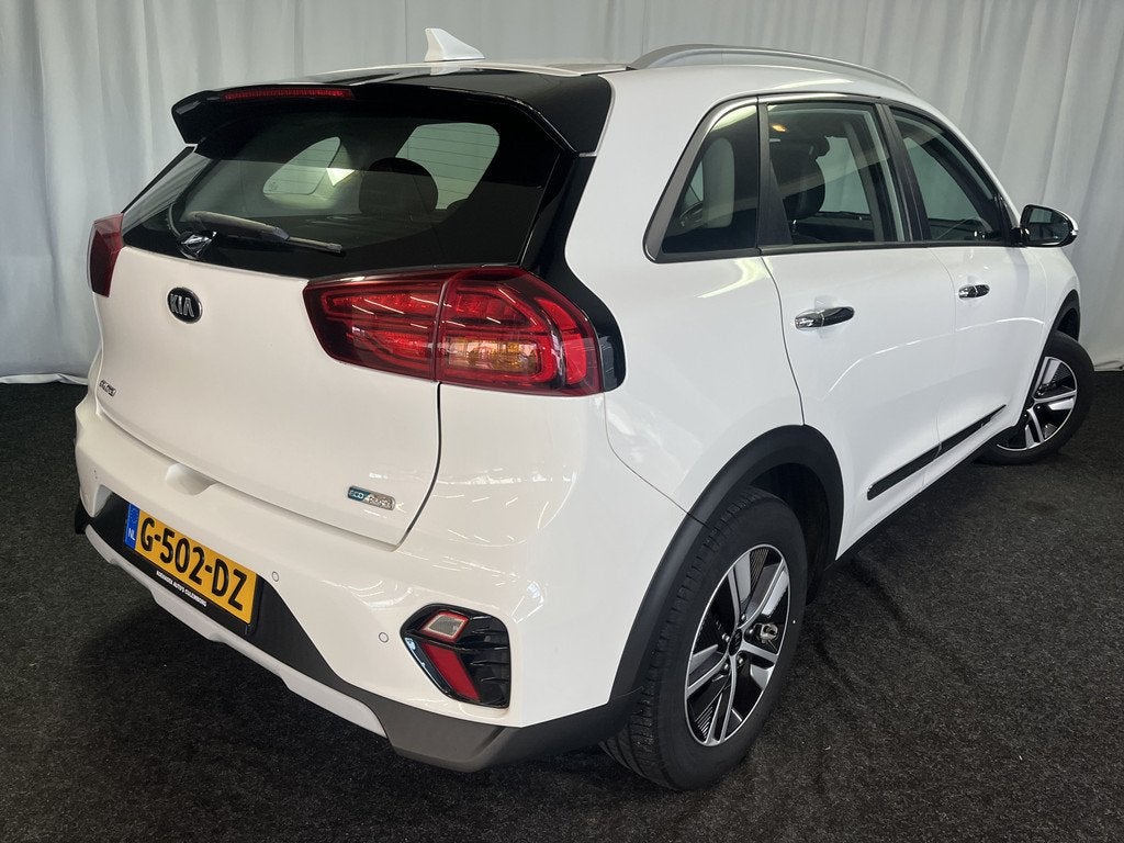 Kia Niro 1.6 GDi PHEV PLUG-IN DynamicLine 1E EIGN/ECC/CAMERA, Auto's, Kia, 8 kWh, Gebruikt, Met garantie (alle), Leder en Stof