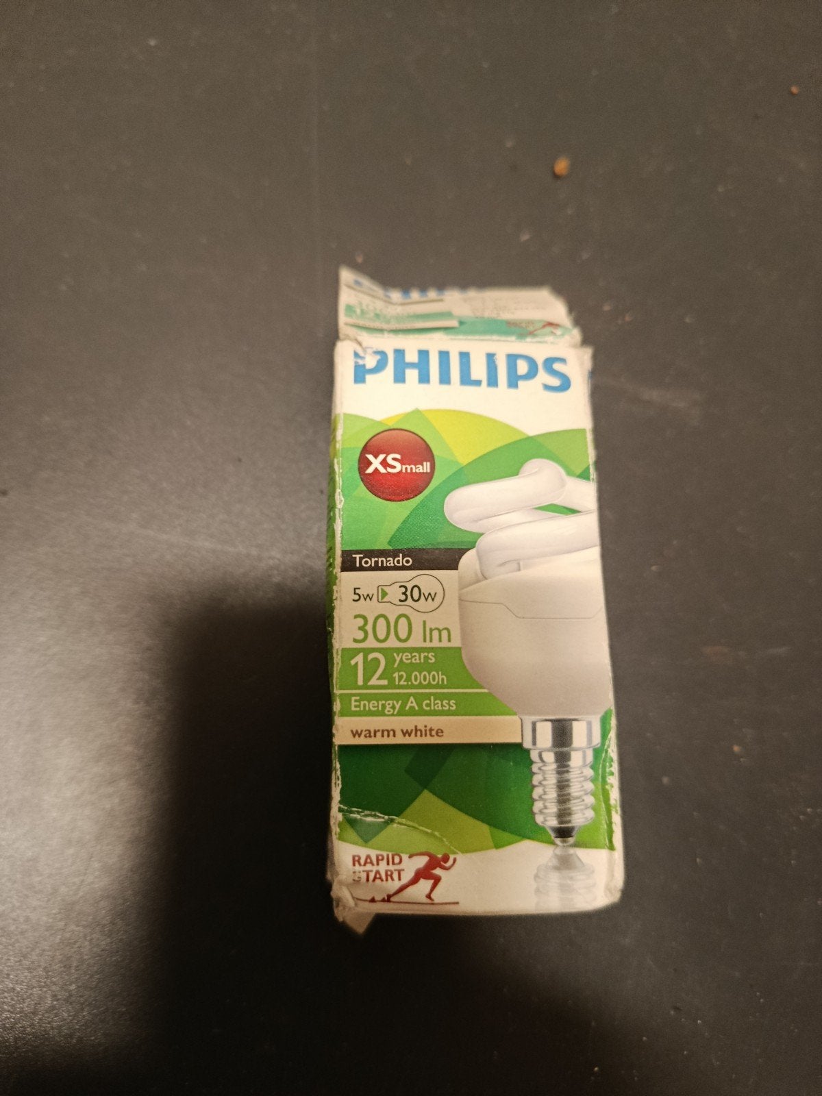 Philips Tornado spaarlamp E27 5W (vervangt 30W) warm wit, Ophalen of Verzenden, Nieuw, E27 (groot), Philips