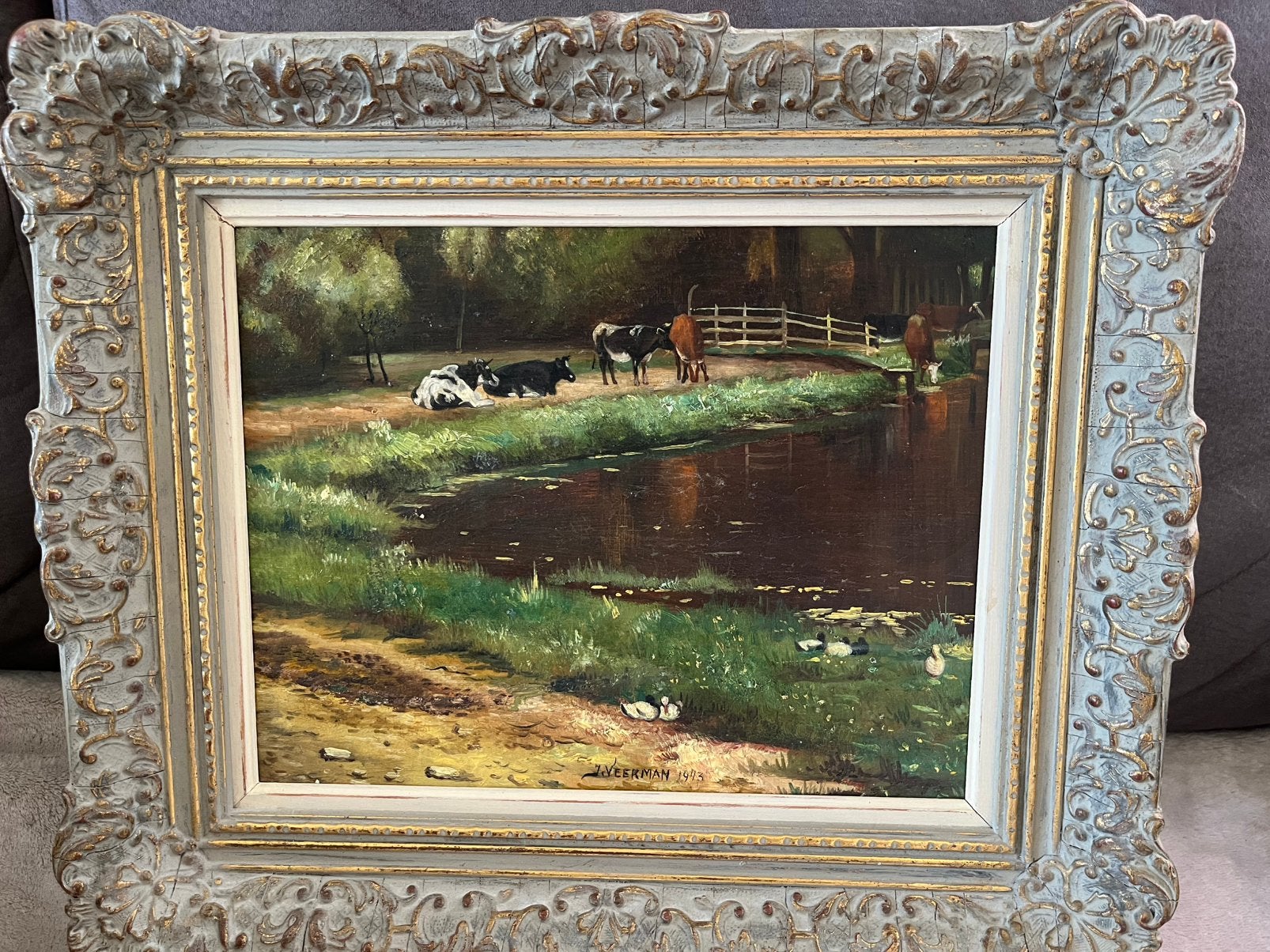 Antiek olieverf schilderij, Antiek en Kunst, Ophalen