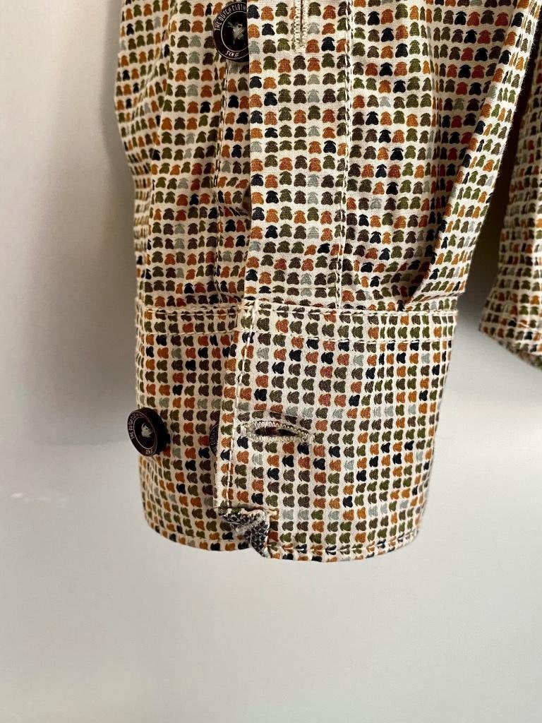 J90 No Excess maat S blouse overhemd beige/groen/blauw, Zo goed als nieuw, No Excess, Groen, Halswijdte 39/40 (M)