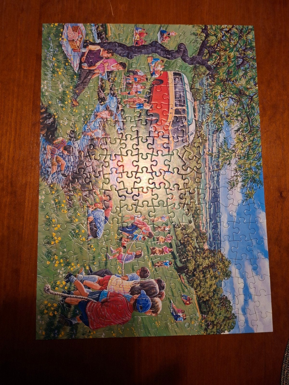 The Darley Collection "Sunday Picnic" Legpuzzel 250 stukjes, Ophalen of Verzenden, Minder dan 500 stukjes, Gebruikt, Legpuzzel