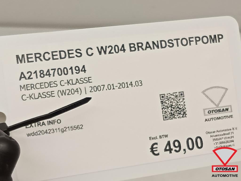Mercedes C Klasse W204 Brandstofpomp A218700194, Gebruikt, Mercedes-Benz AG, Mercedes-Benz, Ophalen of Verzenden