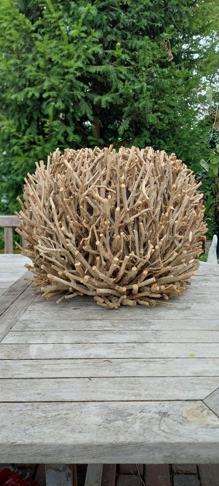 Decoratieve takkenbol evt te gebruiken als vaas, Ophalen, Hout, Gebruikt, Landelijk