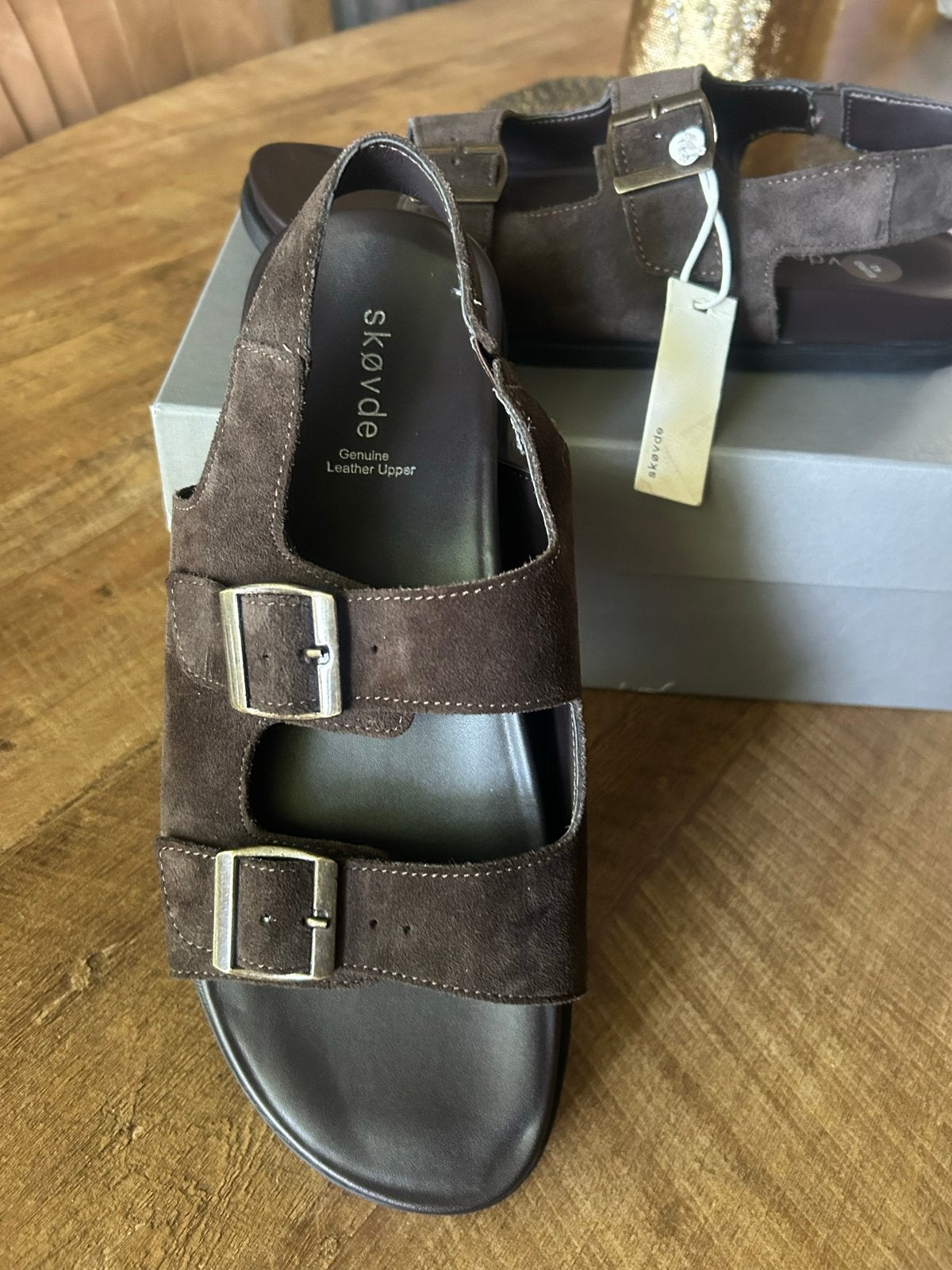 Nieuwe Skøvde sandalen, bruin, maat 43, Sandalen, Bruin, Nieuw, Ophalen of Verzenden