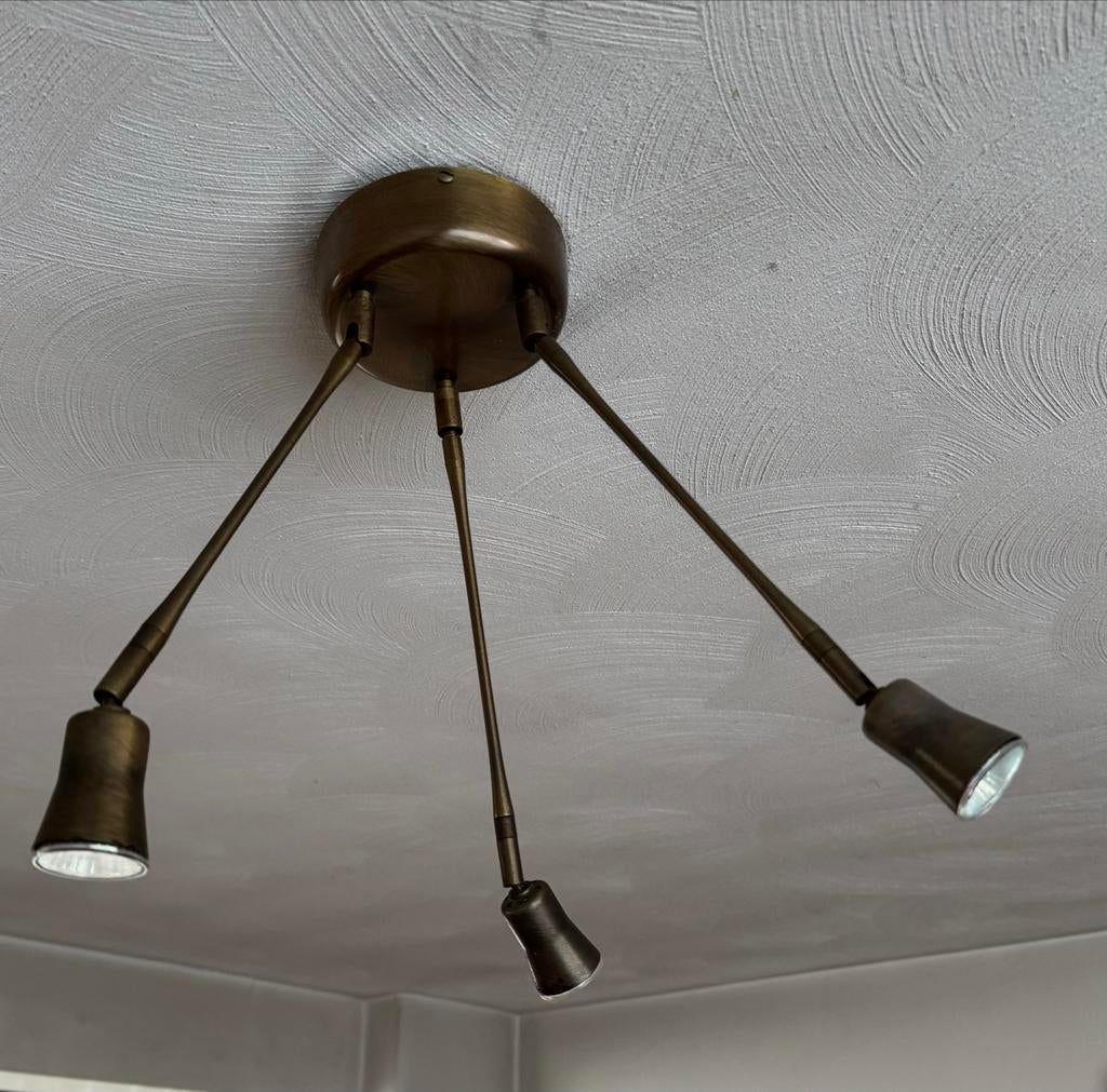Happylight 55592 plafondlamp met 3 verstelbare spots, Gebruikt, Metaal of Aluminium, Ophalen of Verzenden, Led