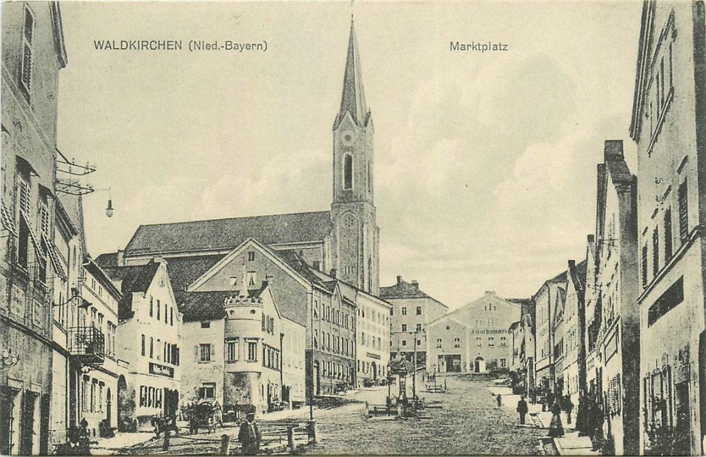 379-137-031 Waldkirchen Marktplatz, Ophalen of Verzenden, Voor 1920, Duitsland