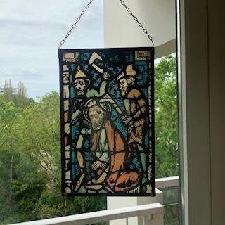 Johannes de Doper glas-in-lood raamhanger Gotische stijl, Ophalen