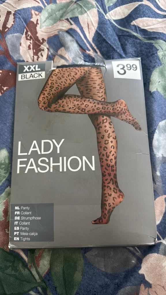 NIEUW panter panty maat xxl kleur zwart, Ophalen of Verzenden, Nieuw, Zwart, Panty