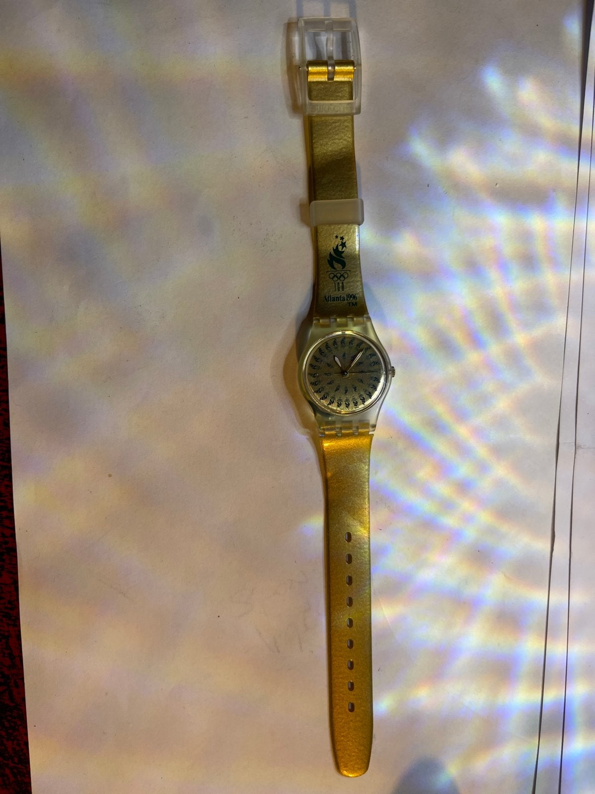 Vintage Swatch Gent Atlanta 1996 Olympische Spelen, Kunststof, Gebruikt, Verzenden, Polshorloge