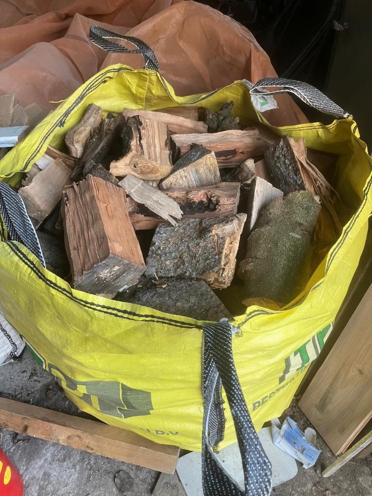 meerdere bigbag's openhaardhout fruitbomen, Tuin en Terras, Haardhout, Minder dan 3 m³, Ophalen, Overige houtsoorten, Blokken
