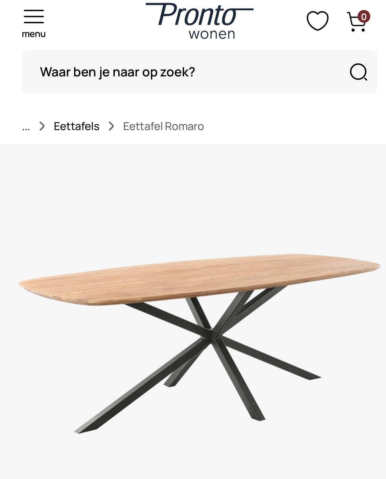 Eettafel Romaro Teakhout 220x100 cm Deens ovaal mix rough, Ophalen, 100 tot 150 cm, 200 cm of meer, Zo goed als nieuw