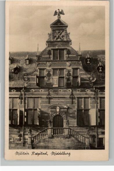 Middelburg 4 mooi gelopen kaarten, Verzamelen, Ansichtkaarten | Nederland, Verzenden, 1940 tot 1960, Gelopen, Zeeland