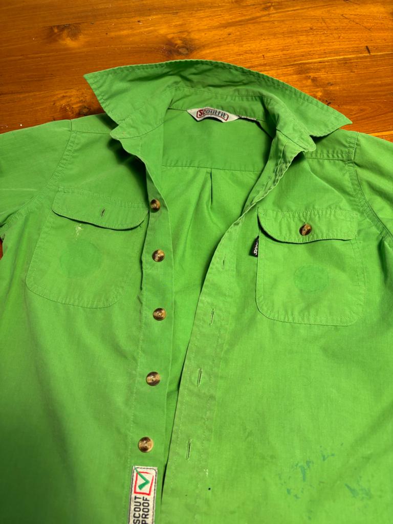 ScoutFit Scouting Blouse Groen - Gedragen, Verzamelen, Scouting, Ophalen of Verzenden, Gebruikt, Embleem, Speld of Insigne