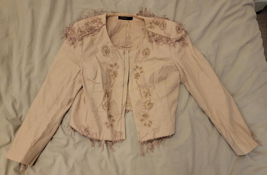 Supertrash beige cowgirl jacket 42, Kleding | Dames, Jassen | Zomer, Ophalen, Supertrash, Beige, Maat 42/44 (L)