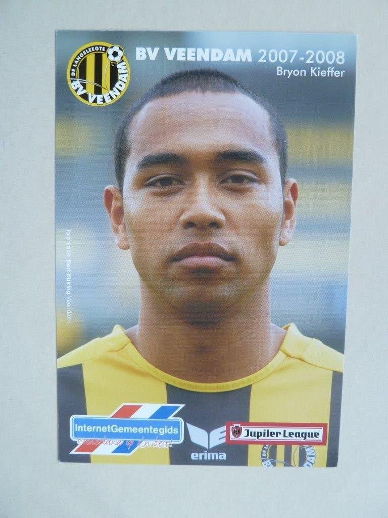 Spelerskaart  Bryan.Kieffer  Veendam. 2007/2008, Verzamelen, Ophalen of Verzenden, Zo goed als nieuw, Overige binnenlandse clubs