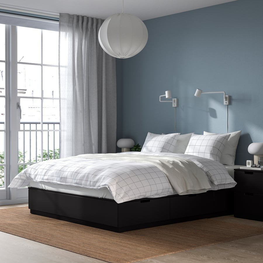 IKEA Nordli bedframe met 6 lades, 140x200cm, Ophalen of Verzenden