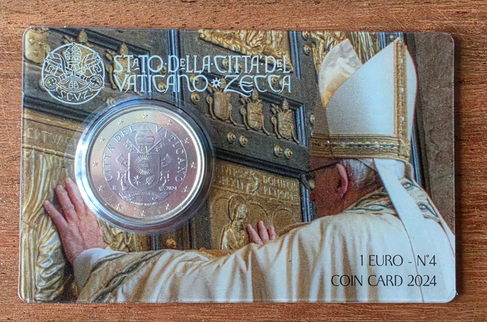 Vaticaanstad 1 Euro 2024 - Paus Franciscus Coin Card, Ophalen of Verzenden, Vaticaanstad, 1 euro, Losse munt
