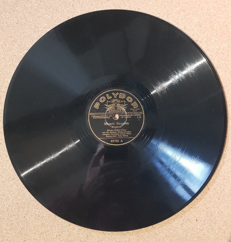 78 toerenplaten Mozart Requiem Berlijn 1941, Gebruikt, Overige typen, Ophalen of Verzenden, 12 inch