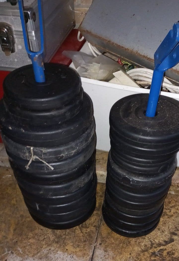 Dumbells/ gewichten €1,- per kilo, Ophalen