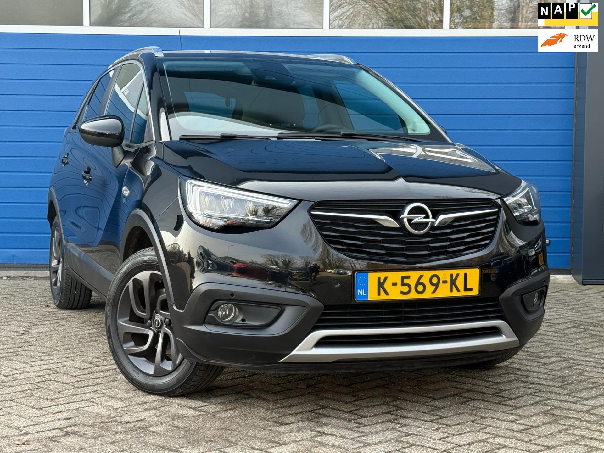 Opel Crossland X 1.2 Turbo Edition 2020|Navi|Climate, Auto's, Gebruikt, 1199 cc, Zwart, Origineel Nederlands