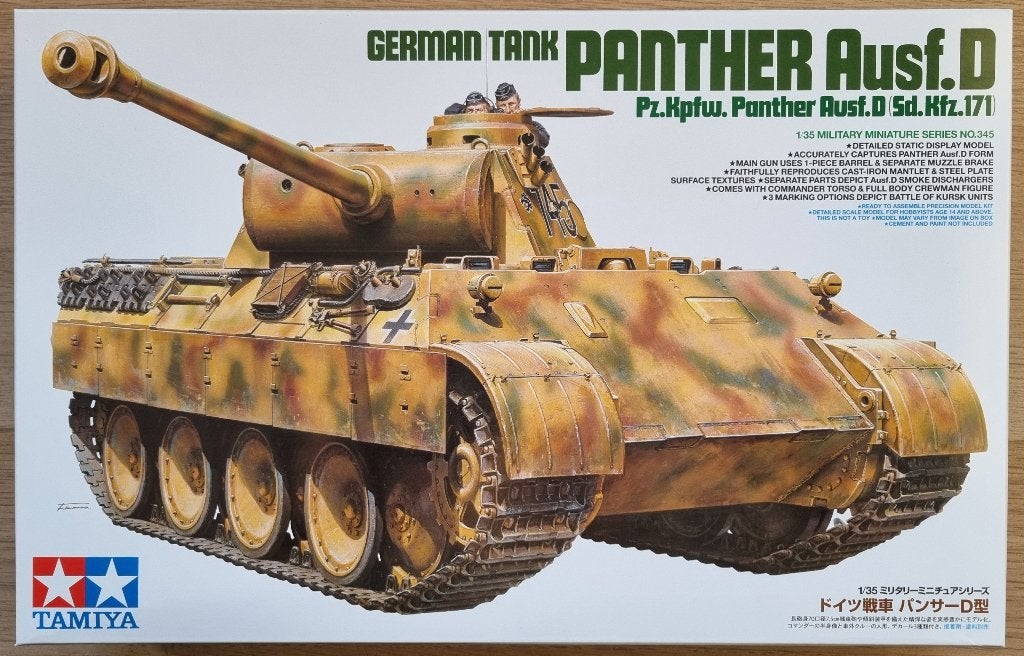 Tamiya #35345 1:35 WWII German Tank Pz.Kpfw. Panther Ausf.D, Tank, 1:32 tot 1:50, Nieuw, Ophalen of Verzenden